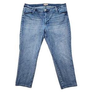 Womens Kut From The Kloth Jeans  Gold Accents Ankle Straight 20W